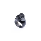 Natural Gold Sheen Obsidian Pixiu Ring