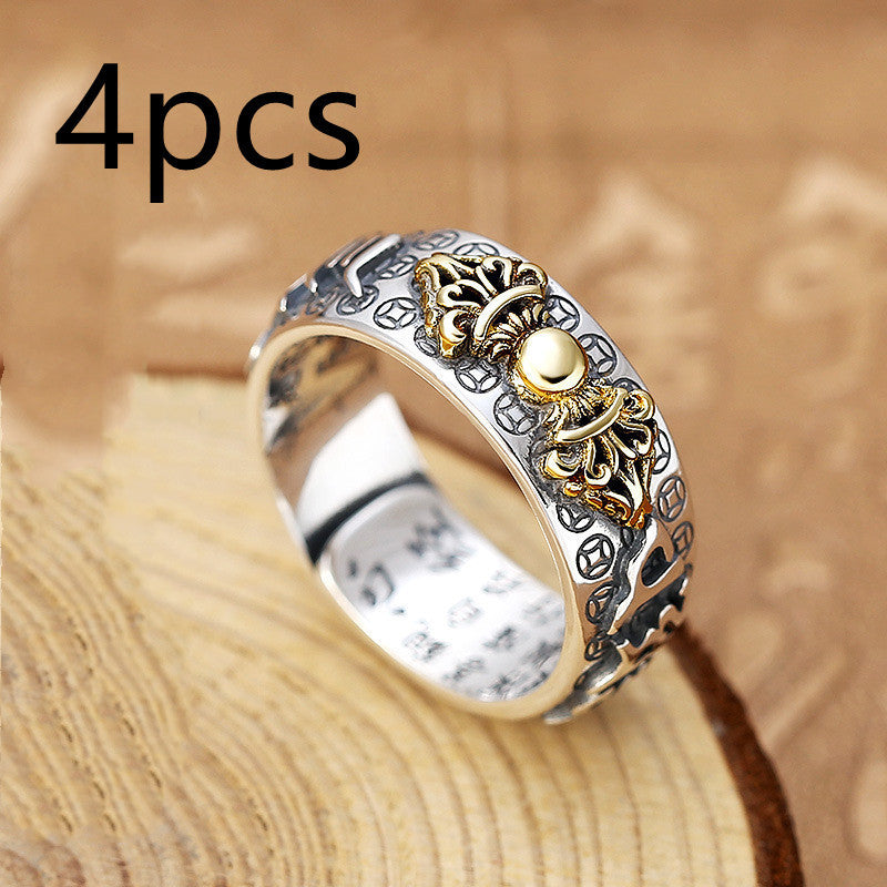 Little Pixiu Heart Sutra Ring