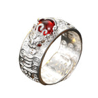 Vintage Pixiu Heart Sutra Ring