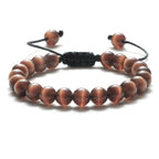 Tiger Eye Stone Beads Bracelet-Attracts Luck & Courage