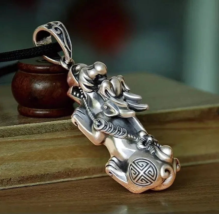 Vintage Pixiu Pendant Necklace-Brings Wealth