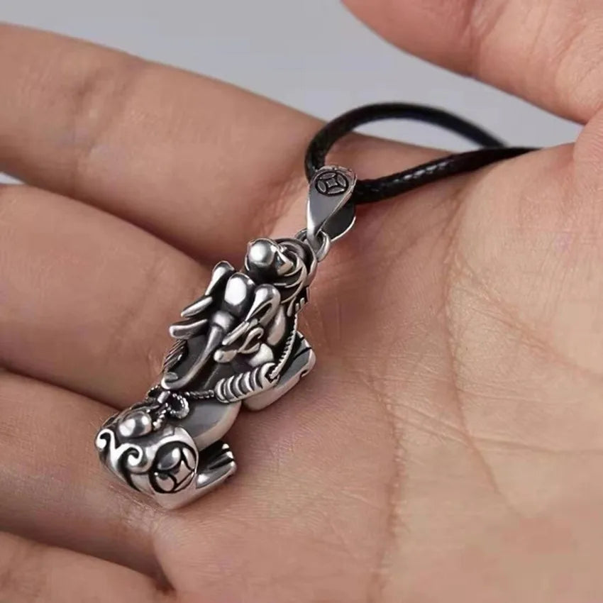 Vintage Pixiu Pendant Necklace-Brings Wealth