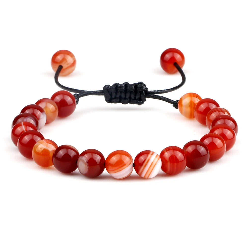 Tiger Eye Stone Beads Bracelet-Attracts Luck & Courage