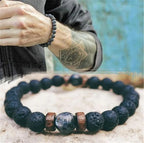 Volcanic Tibetan Buddha Lucky Charm Beads Bracelet-Brings Wisdom and Protection