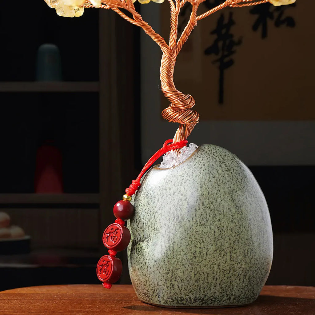 Natural Crystal Rose Quartz Amethyst Tree Bonsai Reiki Decor-Brings Healing