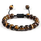 Tiger Eye Stone Beads Bracelet-Attracts Luck & Courage