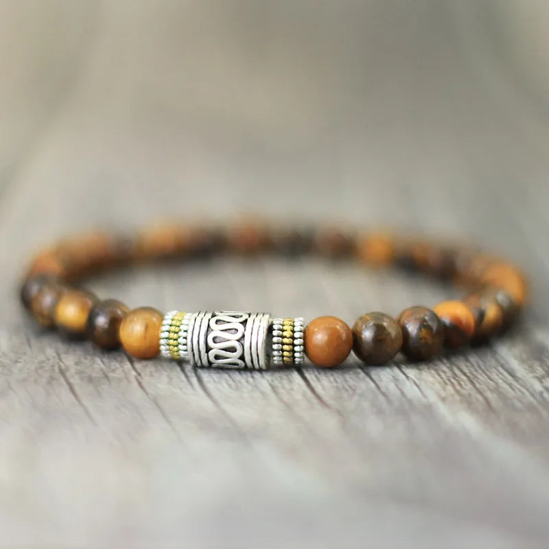 Tibetan Buddhist Wheel Beads Bracelet-Brings Luck and Healing