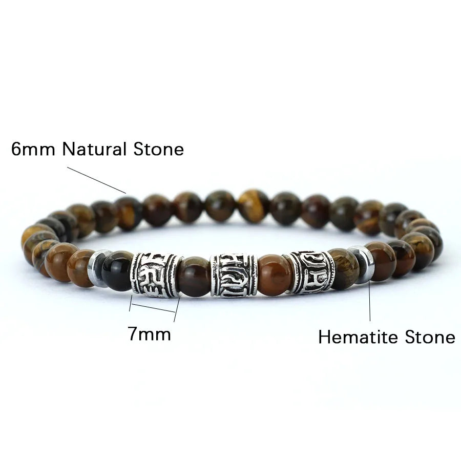 Tibetan Tiger Eyes Wheel Beads Bracelet-Brings Protection & Healing