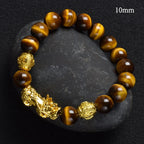 Fengshui Pixiu Tiger Eye Stone/Obsidian Beads Bracelet-Attracts wealth luck