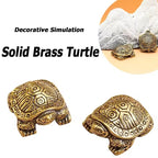 Retro Copper Turtle Figurine Home Decor and Fengshui Ornament - Brings Health and Longevity