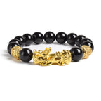 Fengshui Pixiu Tiger Eye Stone/Obsidian Beads Bracelet-Attracts wealth luck