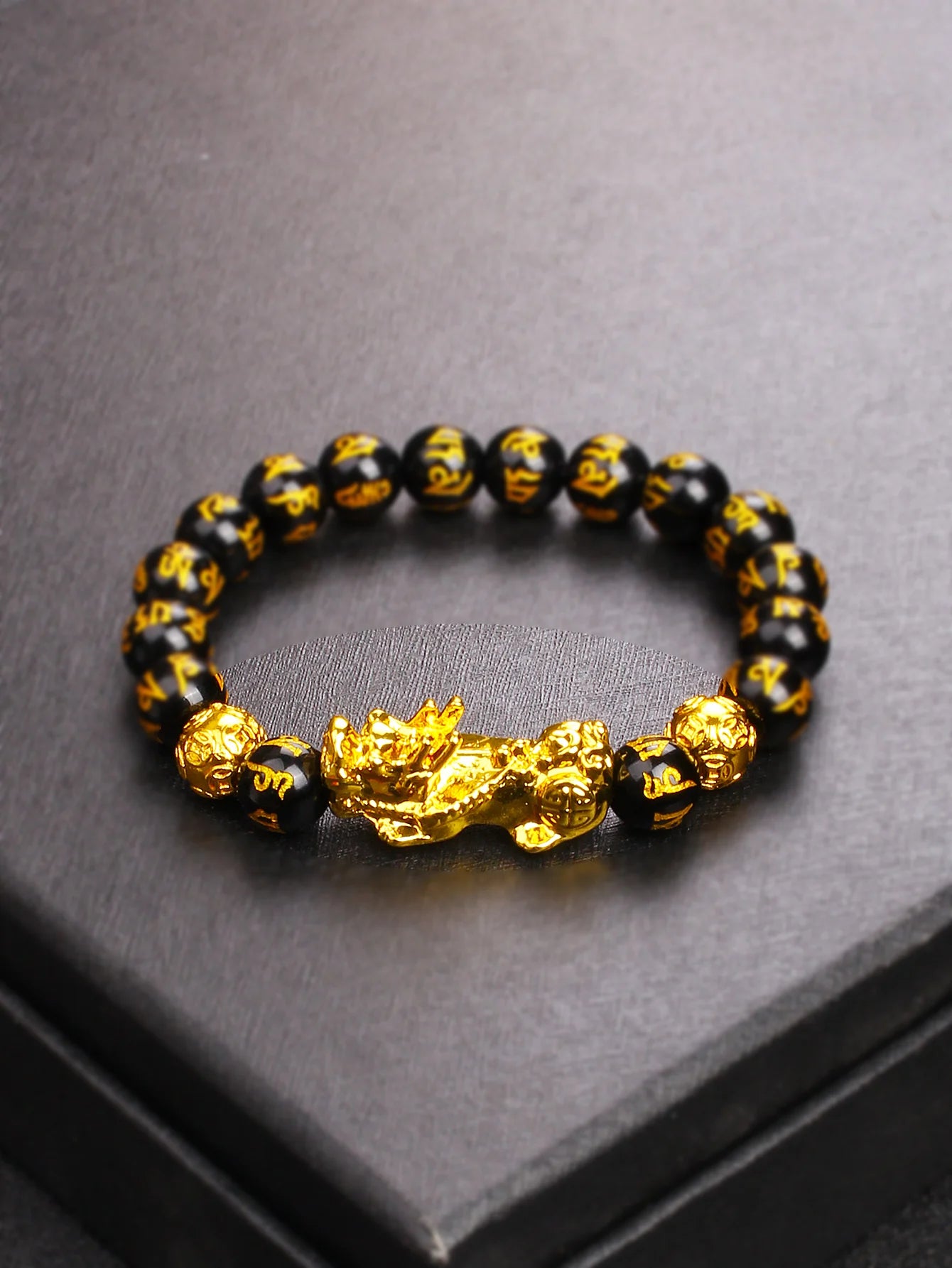 Pixiu Scripture Beads Bracelet-Attracts Wealth