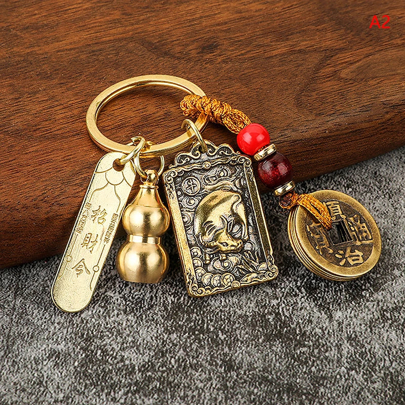 Twelve Chinese Zodiac/Gourd/Five Emperors Feng Shui Keychain - Attracts wealth and Wards off evil spirits