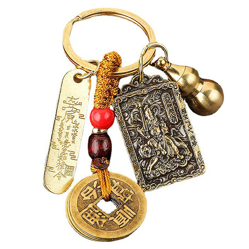 Twelve Chinese Zodiac/Gourd/Five Emperors Feng Shui Keychain - Attracts wealth and Wards off evil spirits