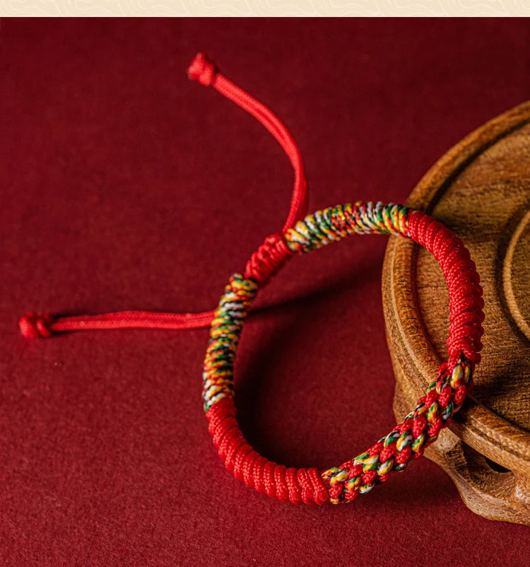 Tibetan Auspicious Knot Red String Bracelet - Brings Good Luck and Protection