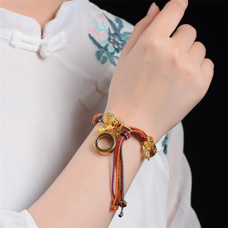 Handmade Tibetan Buddhism Five Gods of Wealth Bracelet - Attracts Wealth