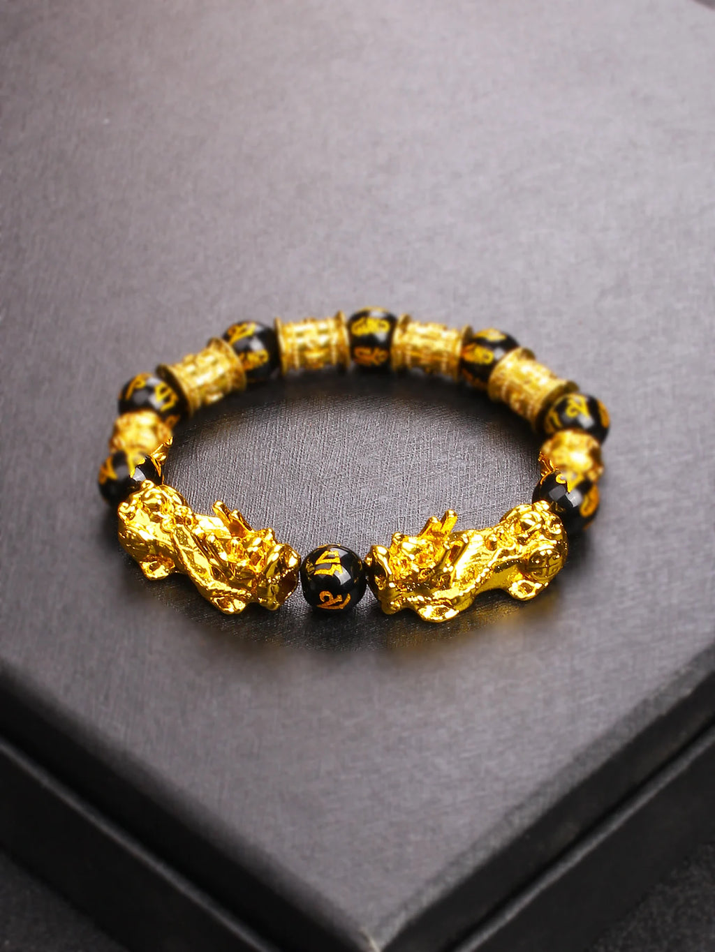 Pixiu Scripture Beads Bracelet-Attracts Wealth