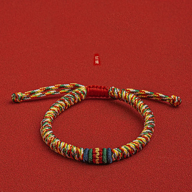 Tibetan Auspicious Knot Red String Bracelet - Brings Good Luck and Protection