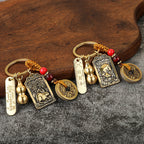 Twelve Chinese Zodiac/Gourd/Five Emperors Feng Shui Keychain - Attracts wealth and Wards off evil spirits