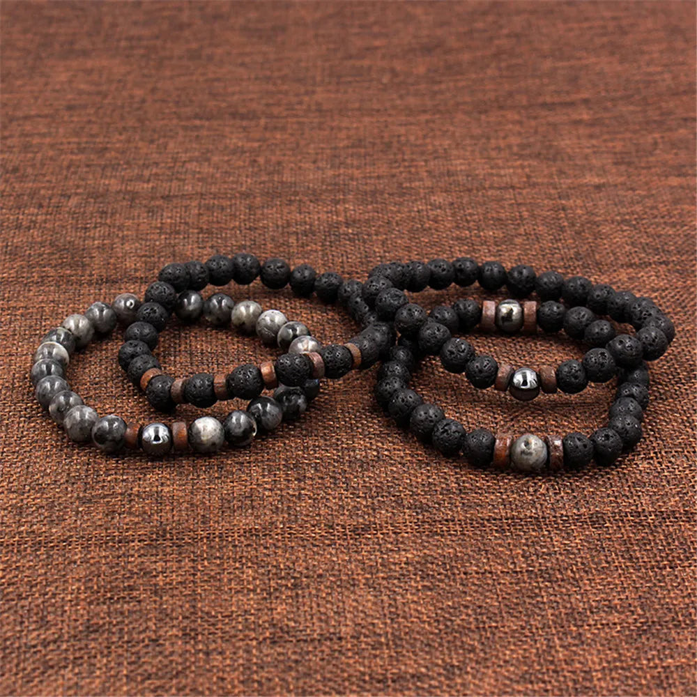Volcanic Tibetan Buddha Lucky Charm Beads Bracelet-Brings Wisdom and Protection