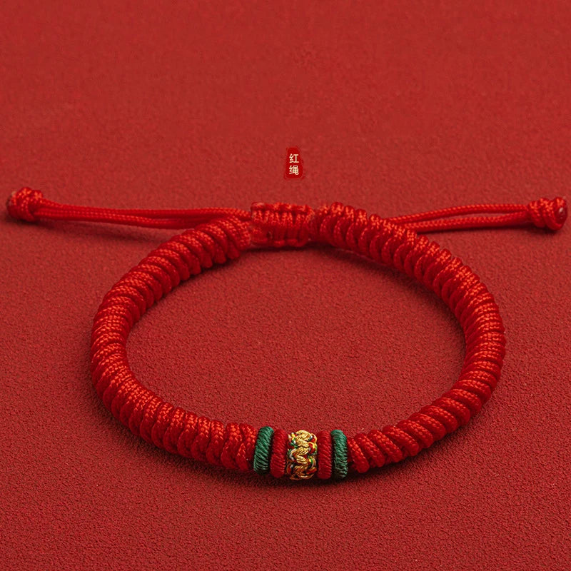 Tibetan Auspicious Knot Red String Bracelet - Brings Good Luck and Protection