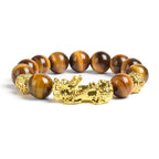 Fengshui Pixiu Tiger Eye Stone/Obsidian Beads Bracelet-Attracts wealth luck