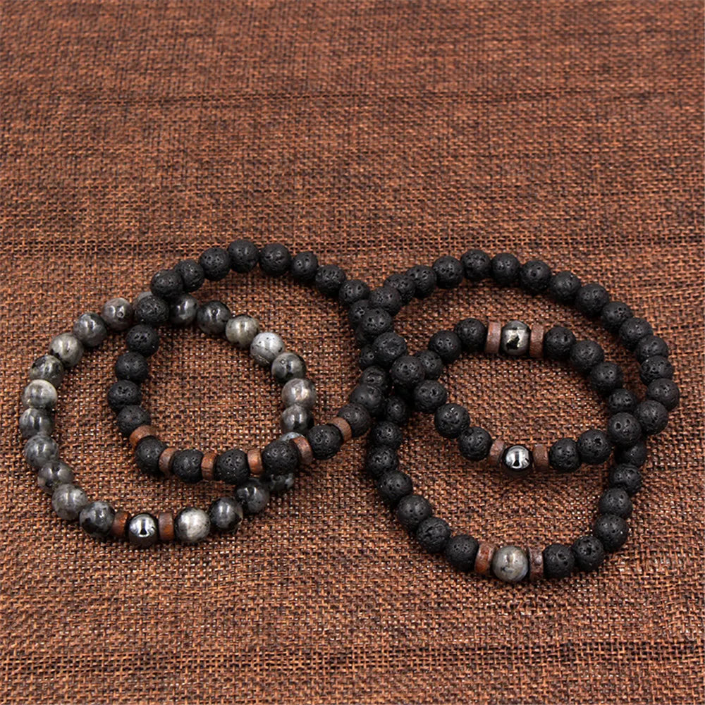 Volcanic Tibetan Buddha Lucky Charm Beads Bracelet-Brings Wisdom and Protection