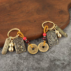 Twelve Chinese Zodiac/Gourd/Five Emperors Feng Shui Keychain - Attracts wealth and Wards off evil spirits