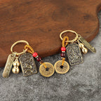 Twelve Chinese Zodiac/Gourd/Five Emperors Feng Shui Keychain - Attracts wealth and Wards off evil spirits
