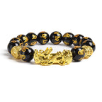Fengshui Pixiu Tiger Eye Stone/Obsidian Beads Bracelet-Attracts wealth luck
