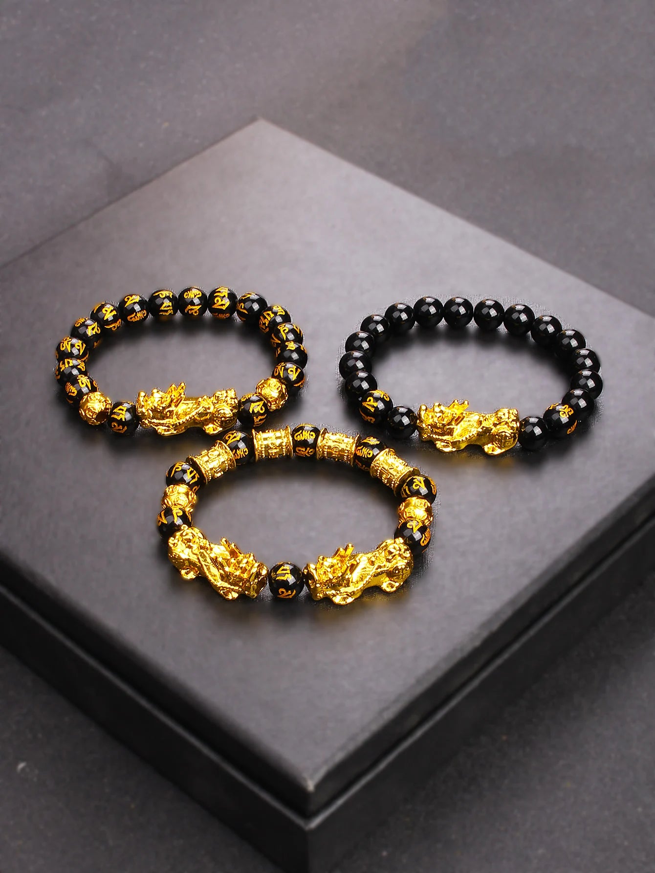 Pixiu Scripture Beads Bracelet-Attracts Wealth