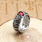 Little Pixiu Heart Sutra Ring