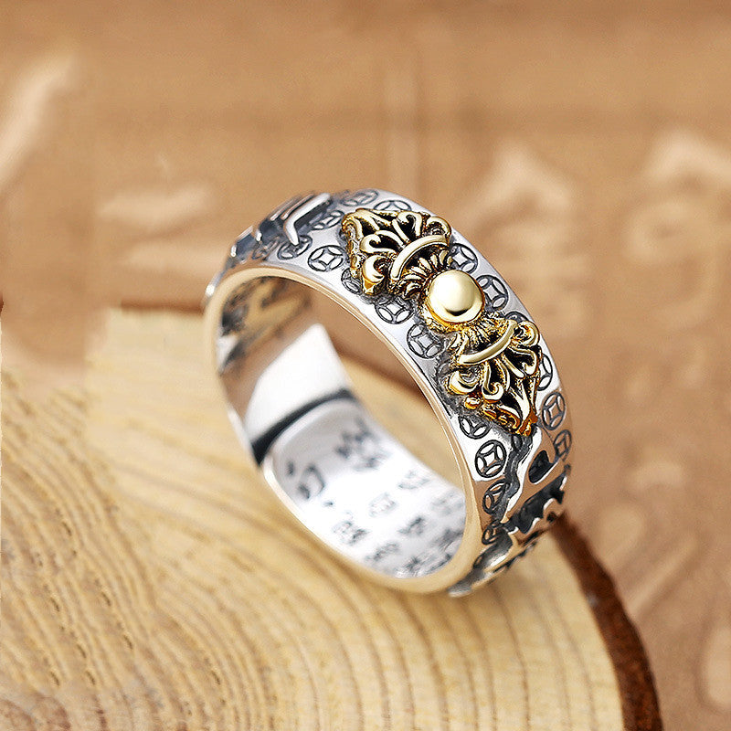 Little Pixiu Heart Sutra Ring