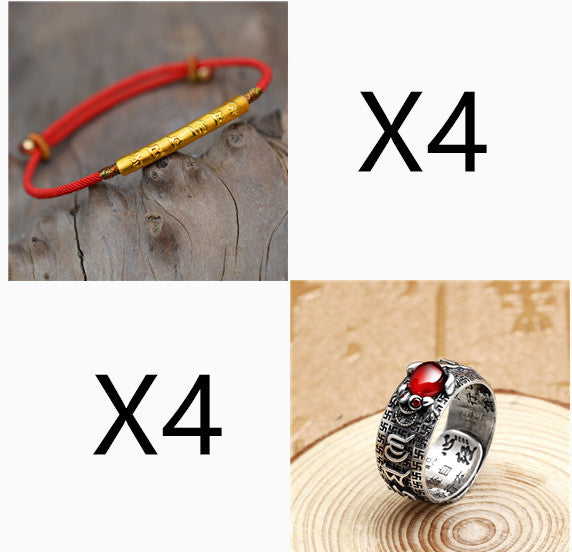 Little Pixiu Heart Sutra Ring