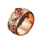 Vintage Pixiu Heart Sutra Ring